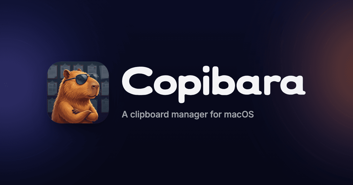 Copibara: a clipboard manager for Mac